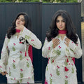 *(MF-528)* White floral suit