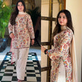 *(MF-532)* Cream floral printed suit