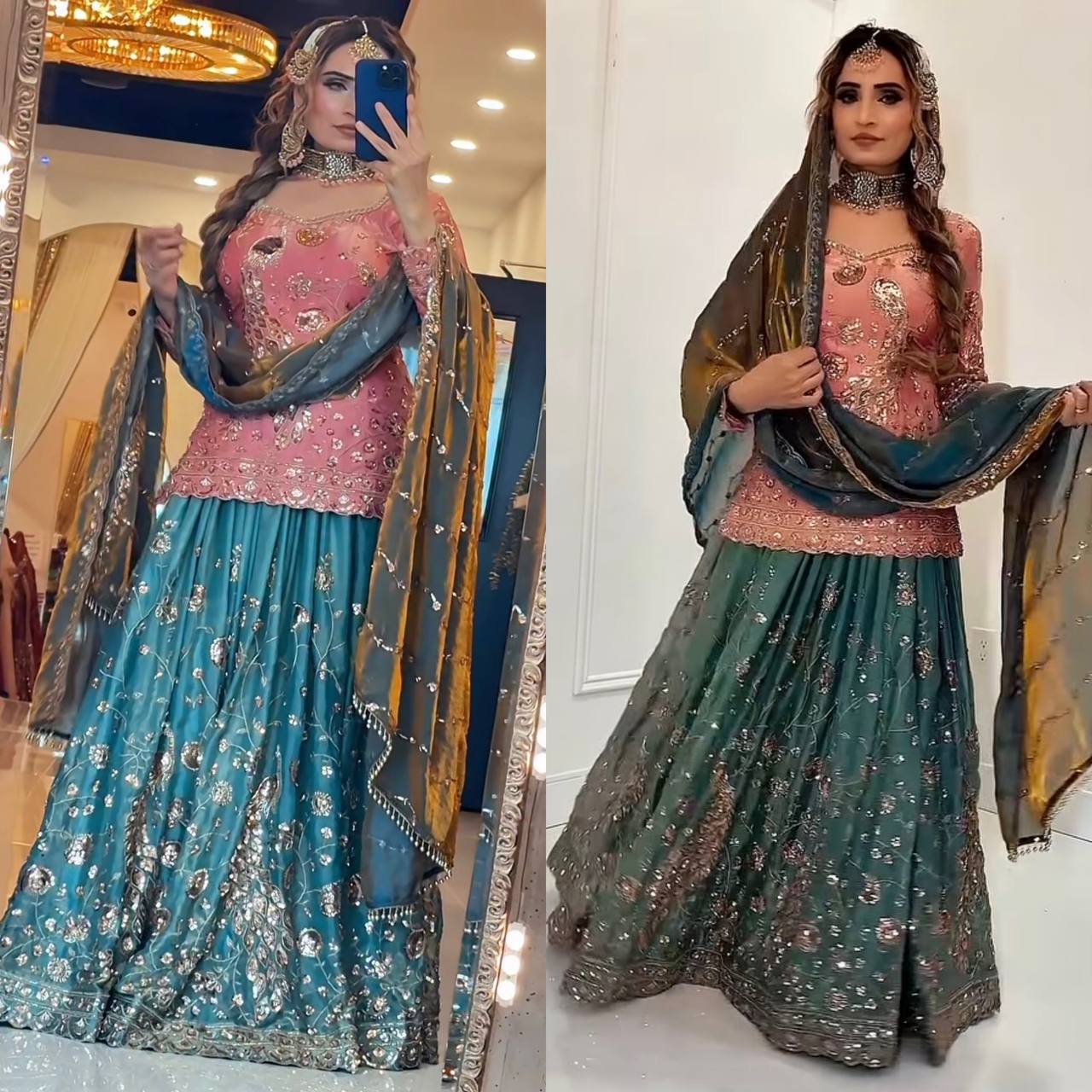 *(MF-530)* 💥*Launching New Designer Party Wear Look Top , Sharara Plazzo and Dupatta*👌❤️