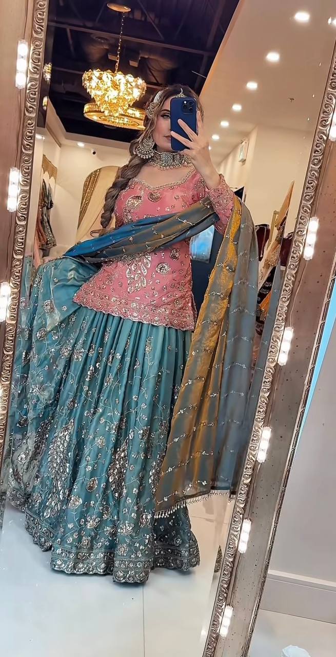 *(MF-530)* 💥*Launching New Designer Party Wear Look Top , Sharara Plazzo and Dupatta*👌❤️