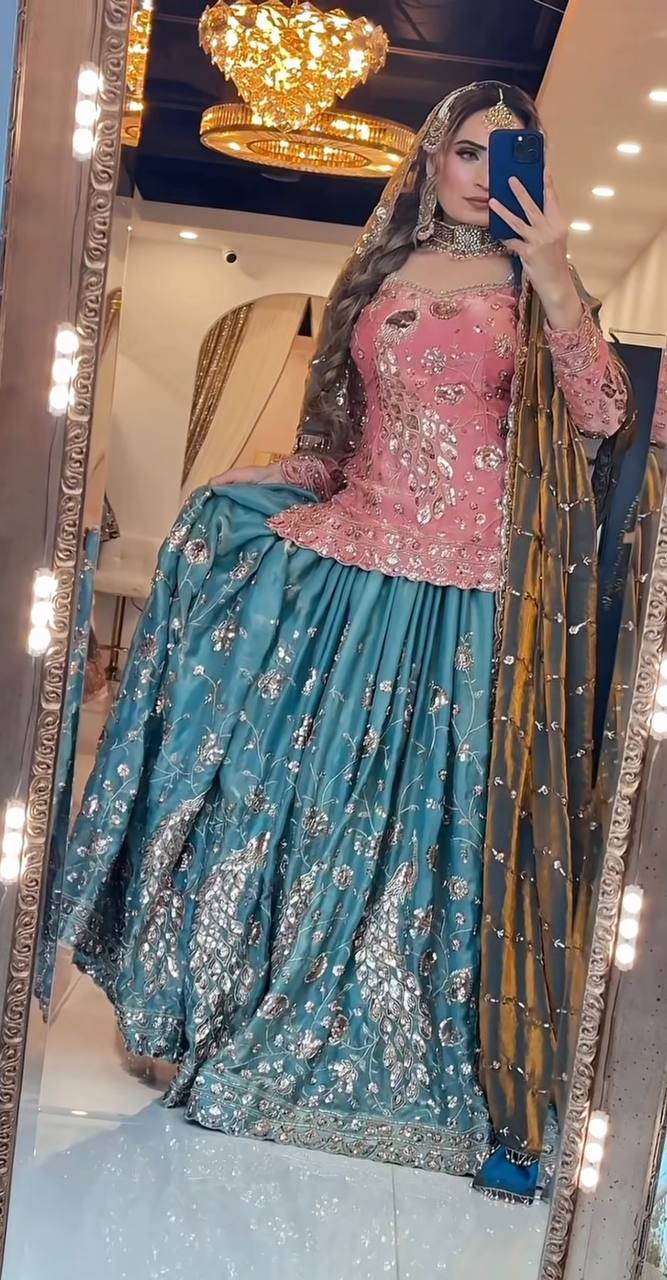 *(MF-530)* 💥*Launching New Designer Party Wear Look Top , Sharara Plazzo and Dupatta*👌❤️