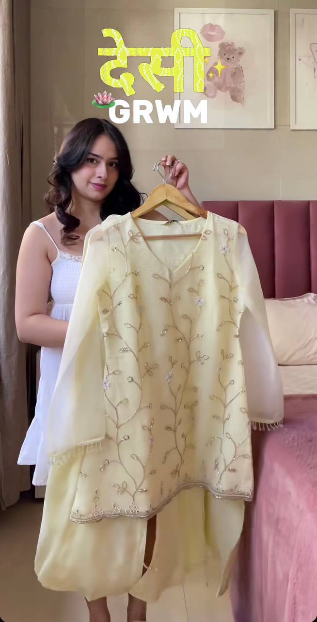 *(MF-527)*💥*Launching New Designer Party Wear Look Top , Sharara Plazzo and Dupatta*👌❤️