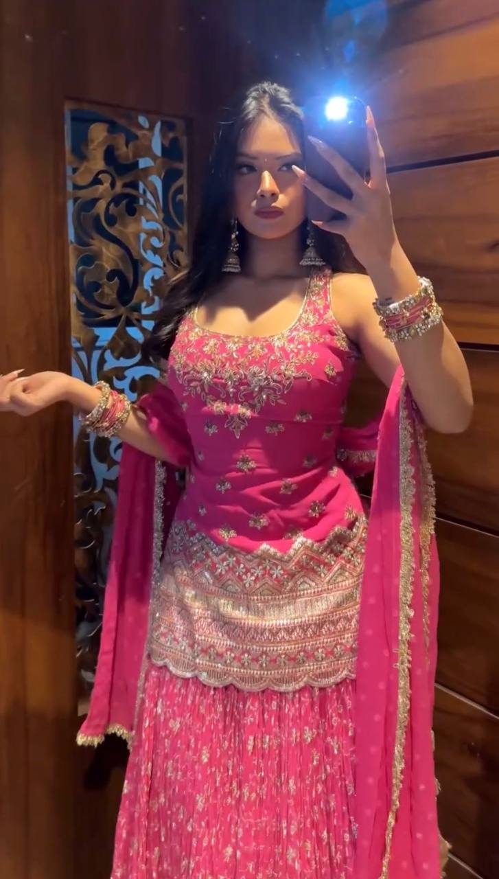 *(MF-526)* Hot Pink Lehenga Choli