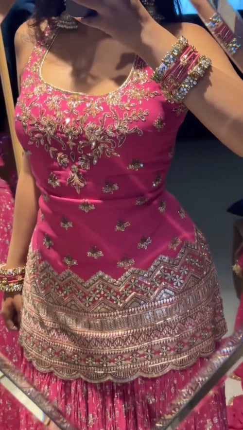 *(MF-526)* Hot Pink Lehenga Choli