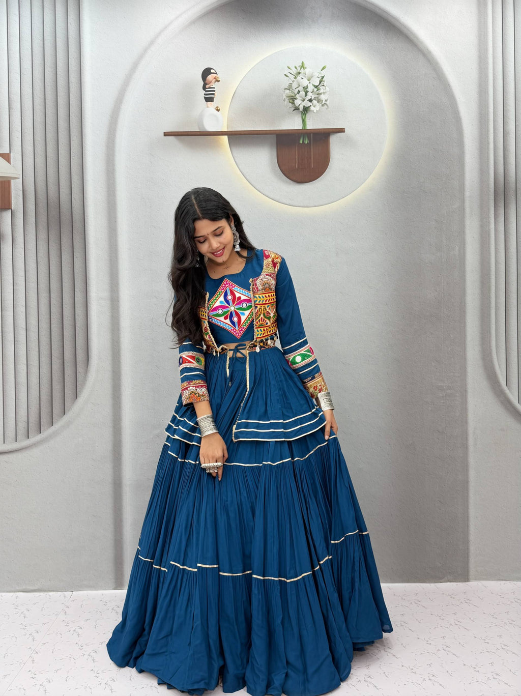 Ram - 120 *🥢💃🏿👗💌Femora is Launching Navratri Special Gamathi Work Lehenga choli🥢👗💌💃🏿*