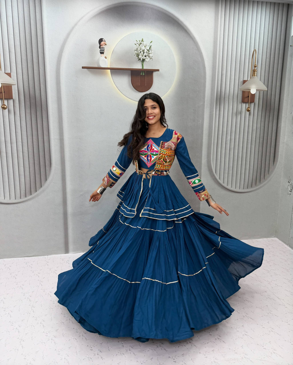Ram - 120 *🥢💃🏿👗💌Femora is Launching Navratri Special Gamathi Work Lehenga choli🥢👗💌💃🏿*