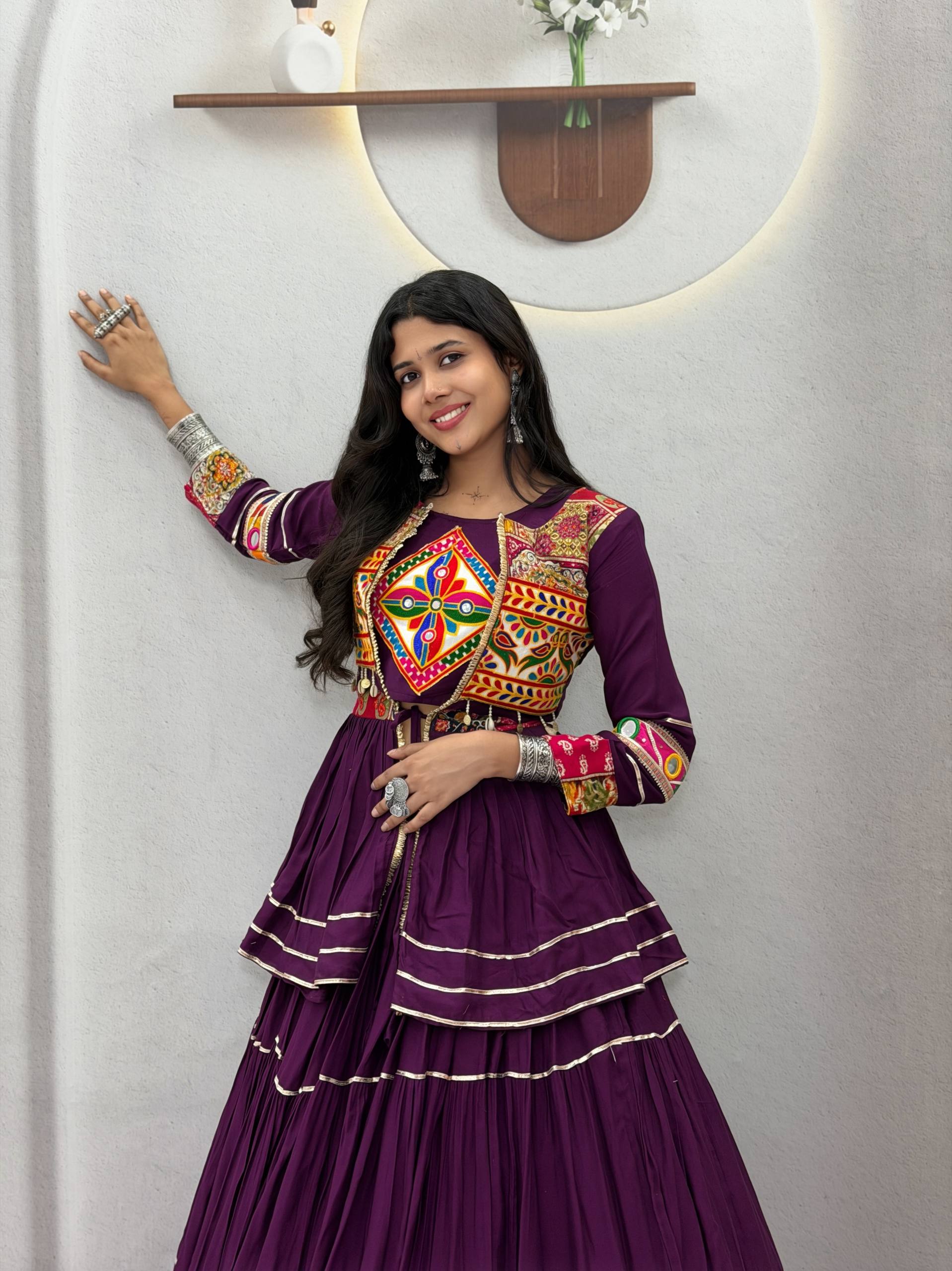 Ram - 120 *🥢💃🏿👗💌Femora is Launching Navratri Special Gamathi Work Lehenga choli🥢👗💌💃🏿*