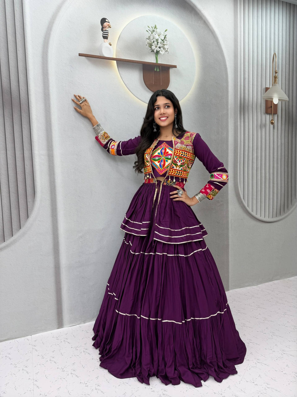 Ram - 120 *🥢💃🏿👗💌Femora is Launching Navratri Special Gamathi Work Lehenga choli🥢👗💌💃🏿*