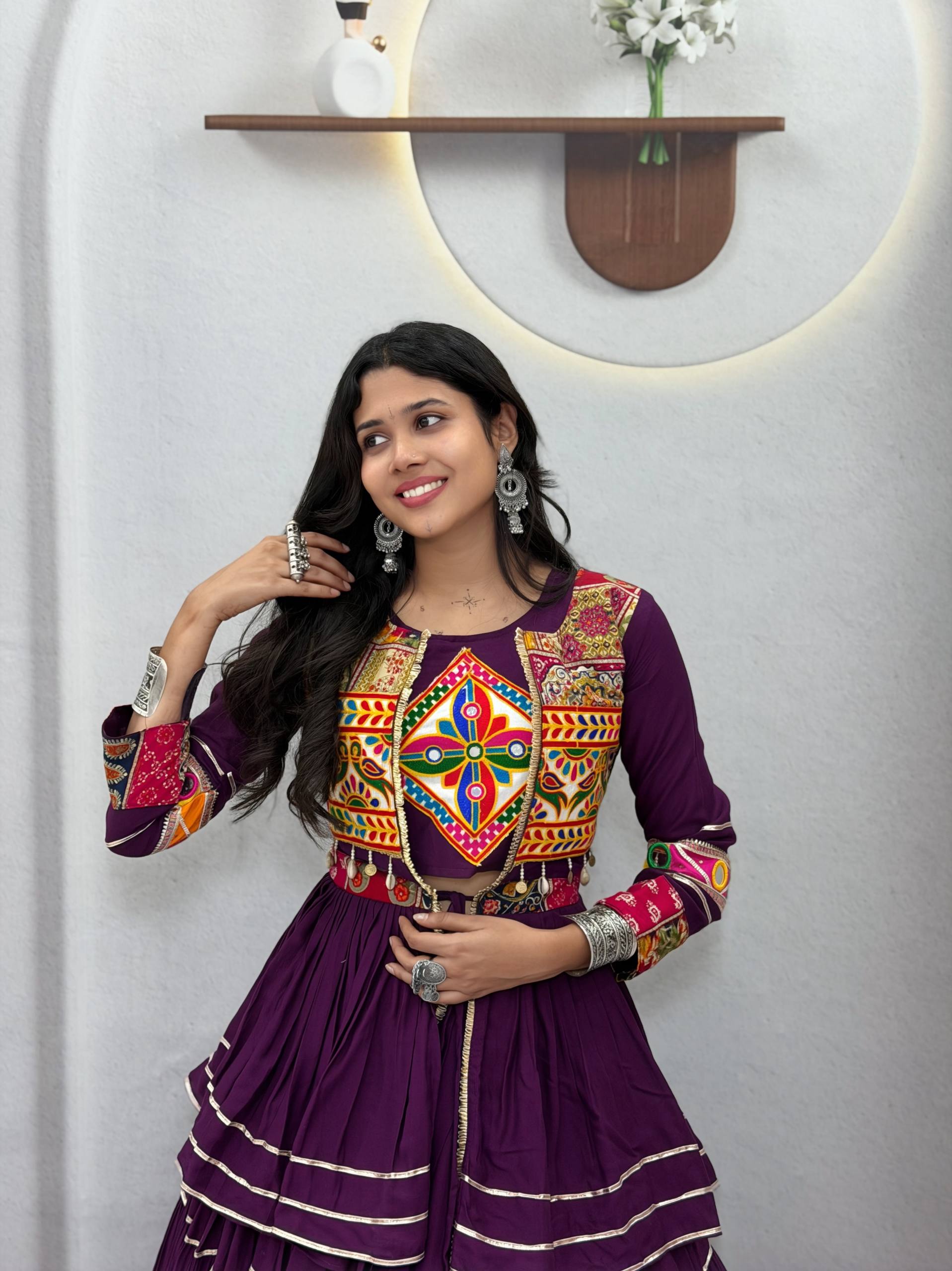 Ram - 120 *🥢💃🏿👗💌Femora is Launching Navratri Special Gamathi Work Lehenga choli🥢👗💌💃🏿*