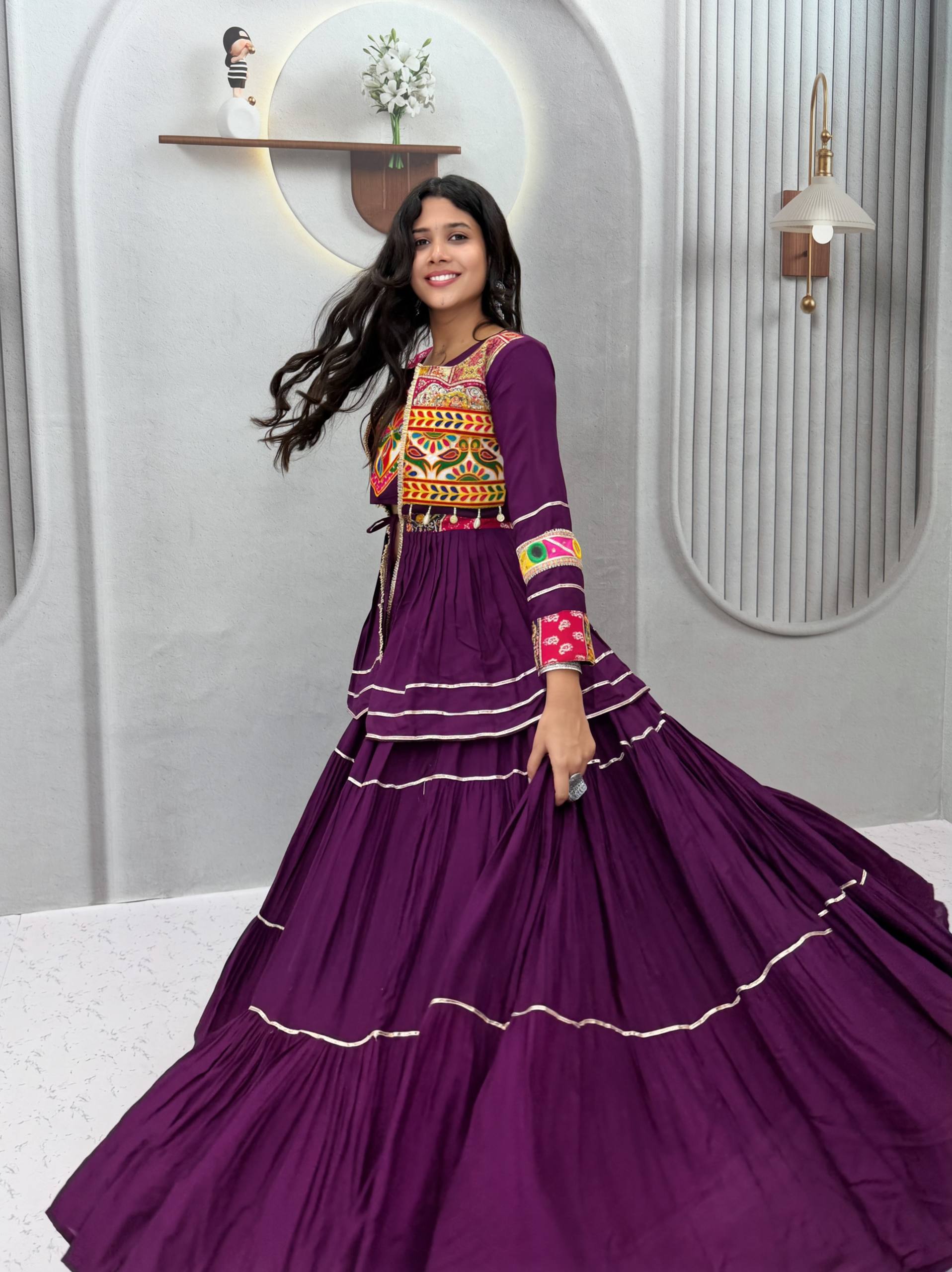 Ram - 120 *🥢💃🏿👗💌Femora is Launching Navratri Special Gamathi Work Lehenga choli🥢👗💌💃🏿*