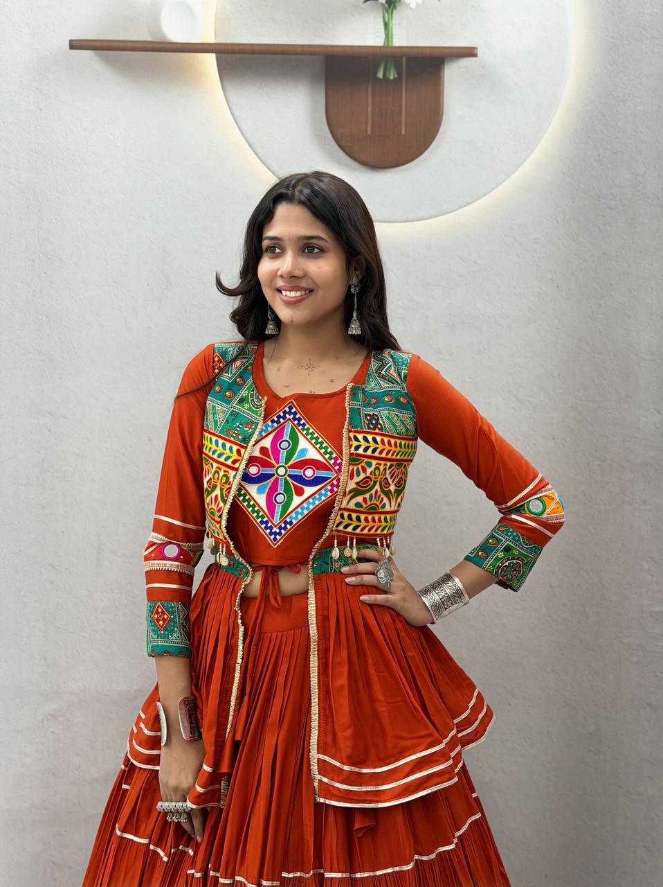 Ram - 120 *🥢💃🏿👗💌Femora is Launching Navratri Special Gamathi Work Lehenga choli🥢👗💌💃🏿*