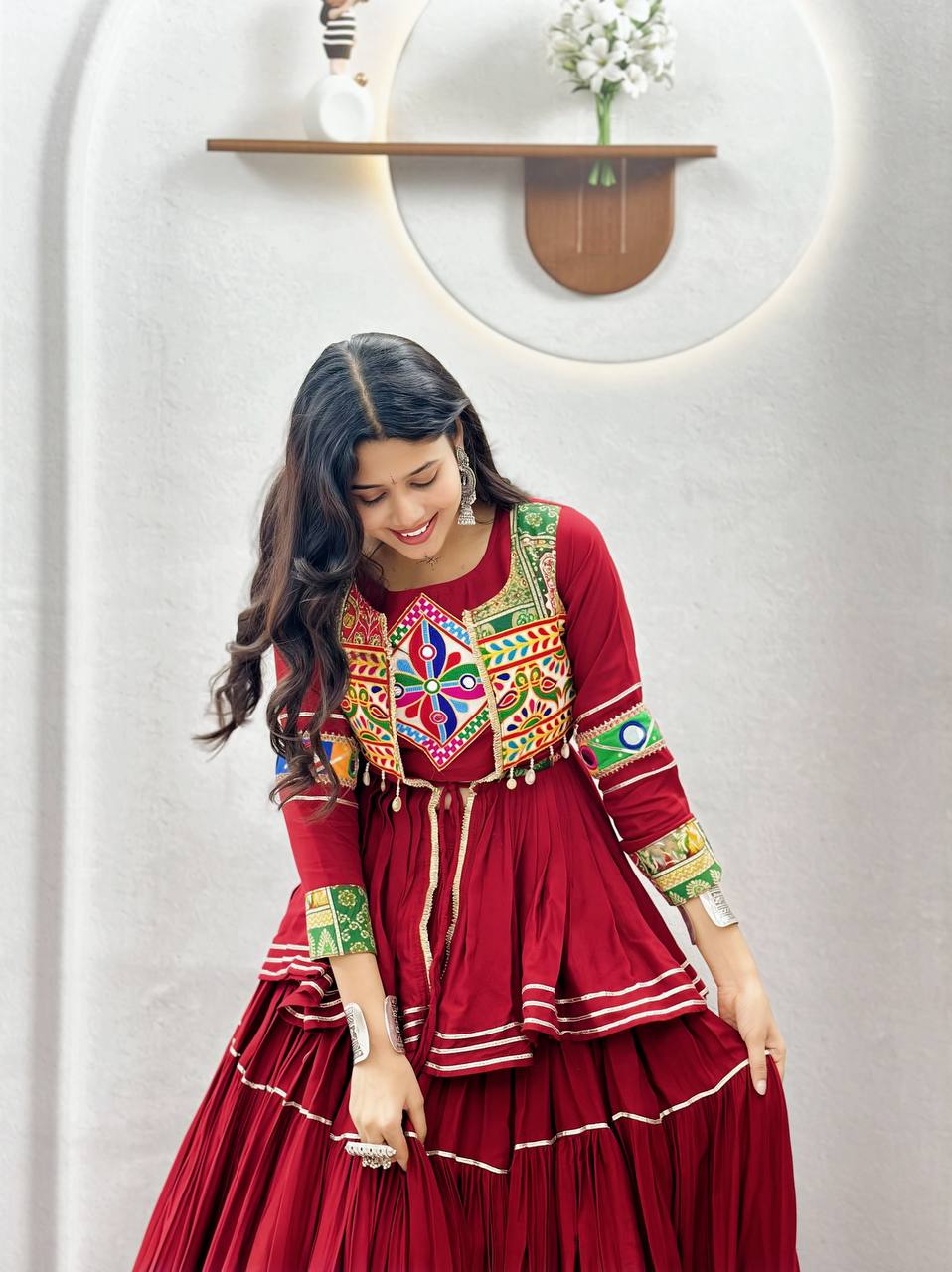 Ram - 120 *🥢💃🏿👗💌Femora is Launching Navratri Special Gamathi Work Lehenga choli🥢👗💌💃🏿*