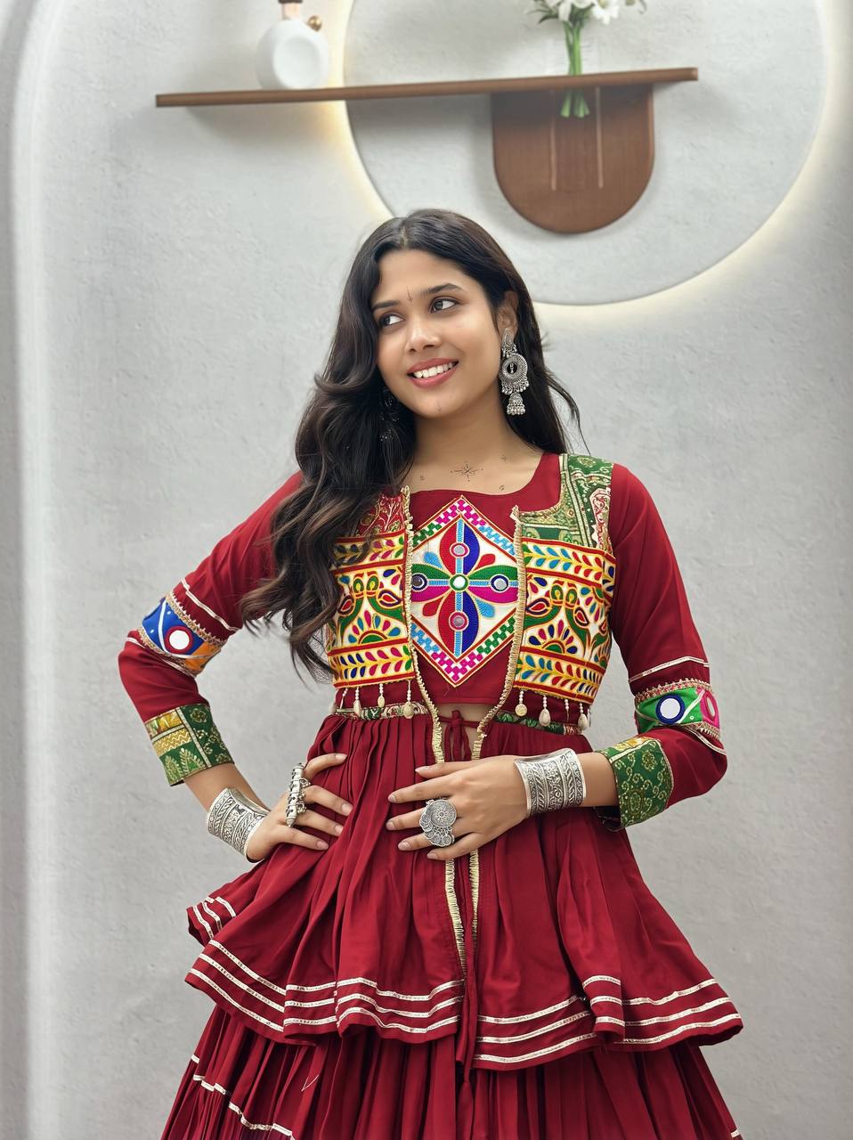 Ram - 120 *🥢💃🏿👗💌Femora is Launching Navratri Special Gamathi Work Lehenga choli🥢👗💌💃🏿*
