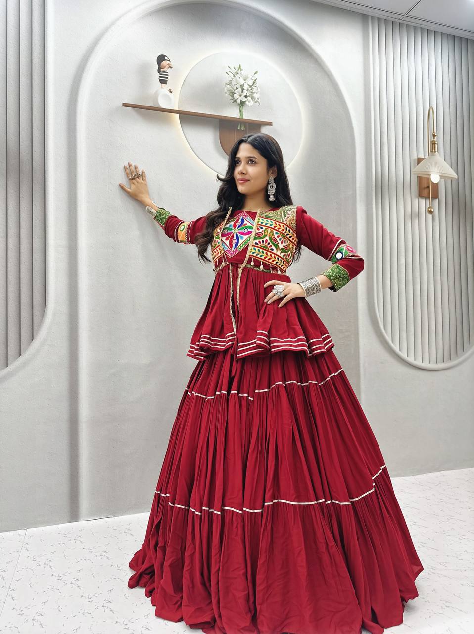 Ram - 120 *🥢💃🏿👗💌Femora is Launching Navratri Special Gamathi Work Lehenga choli🥢👗💌💃🏿*