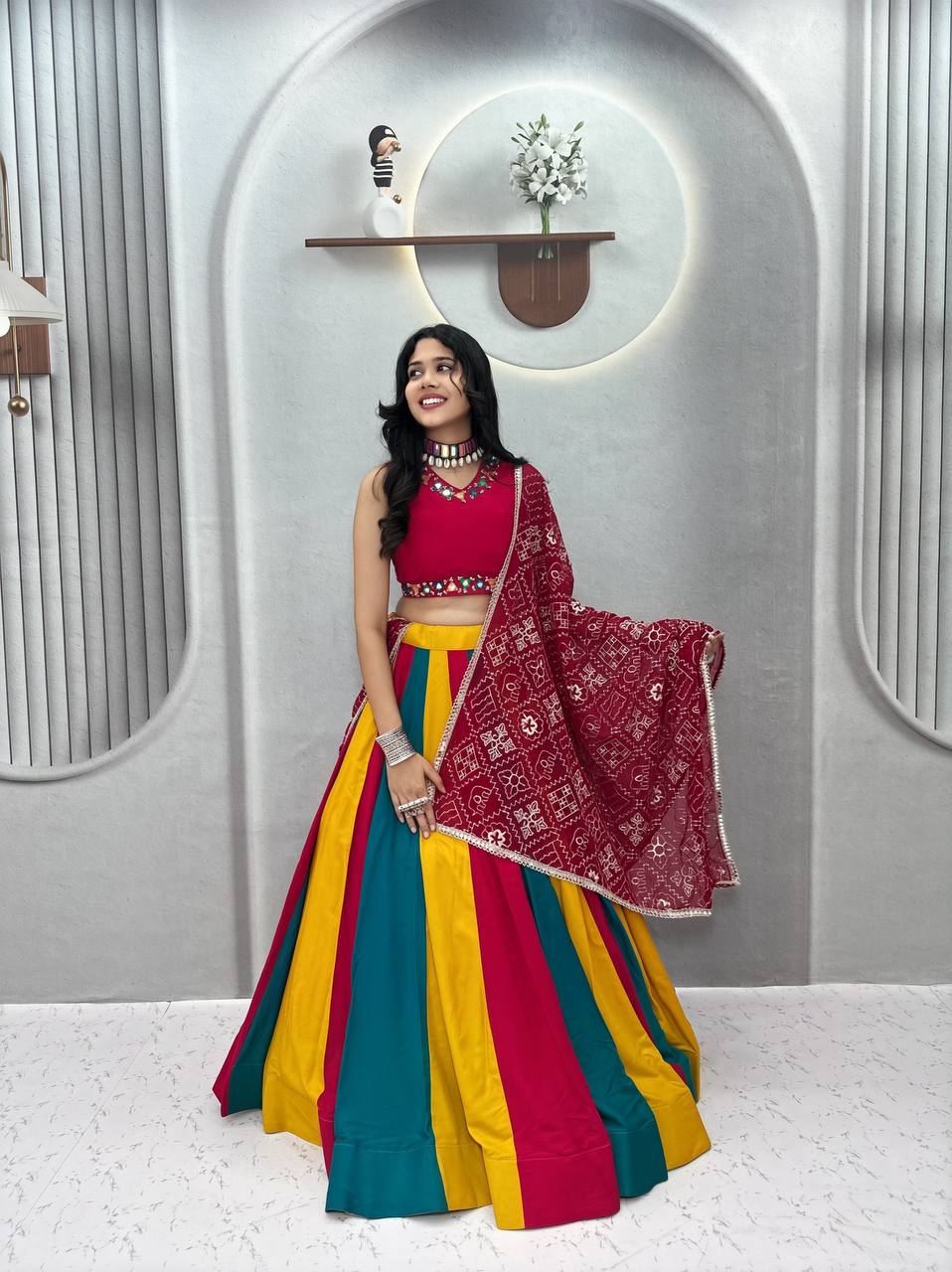 *Ram-183*🥢💃🏿👗💌Femora is Launching Navratri Special Lehenga choli with vintage duptto 🥢👗💌💃🏿