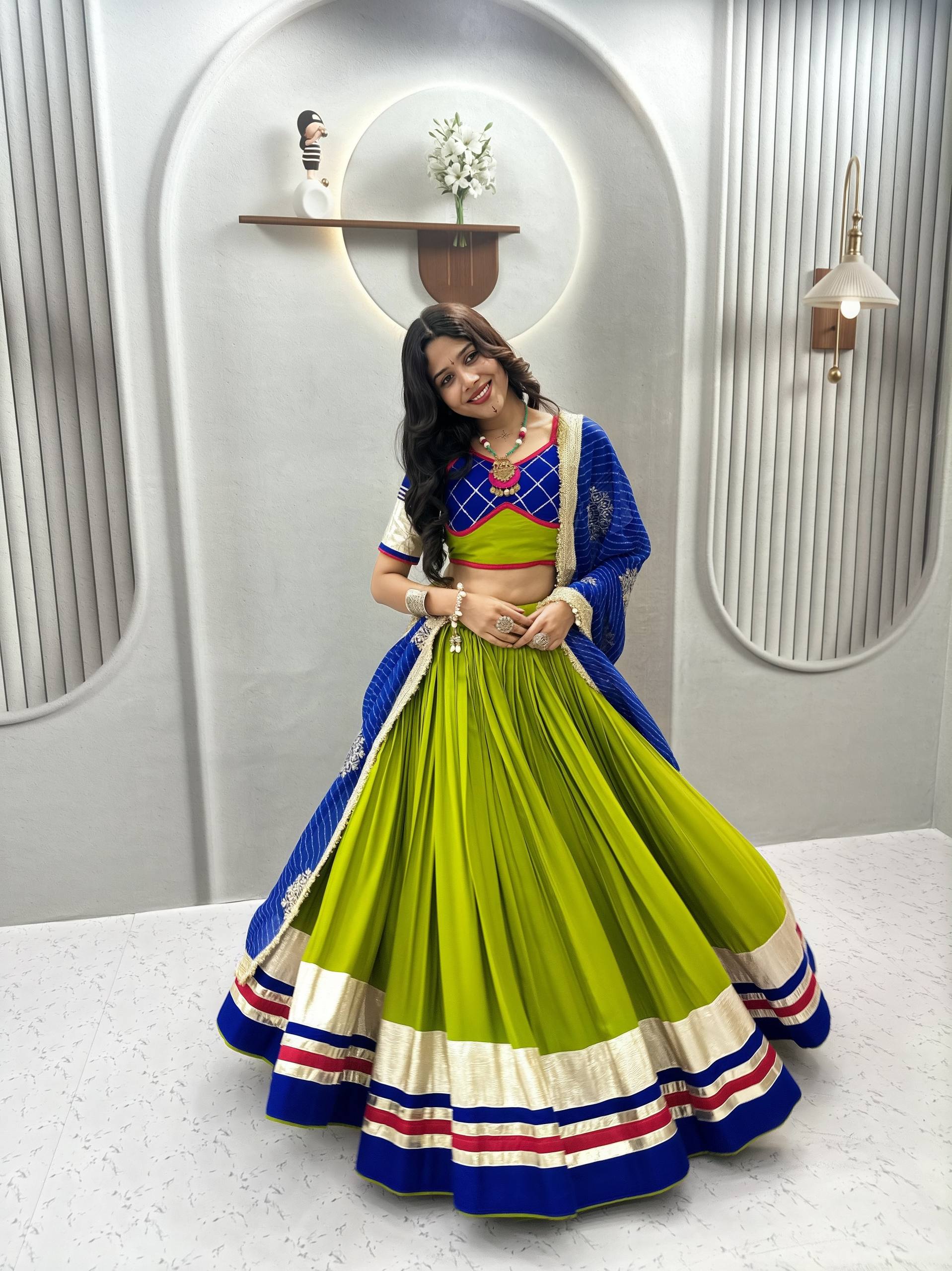 *Ram - 182*🥢💃🏿👗💌Femora is Launching Navratri Special Lehenga choli with vintage duptto 🥢👗💌💃🏿