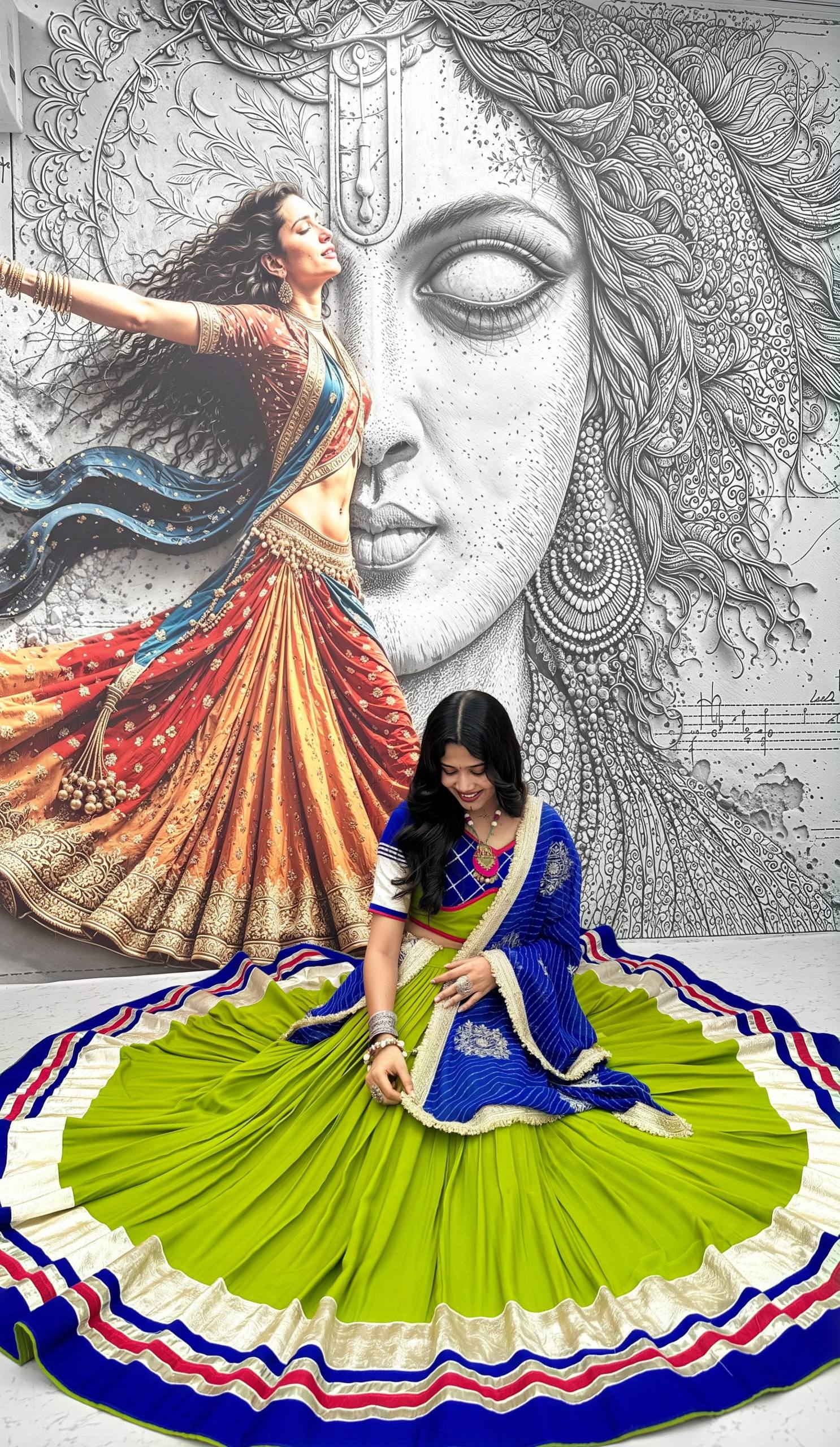 *Ram - 182*🥢💃🏿👗💌Femora is Launching Navratri Special Lehenga choli with vintage duptto 🥢👗💌💃🏿