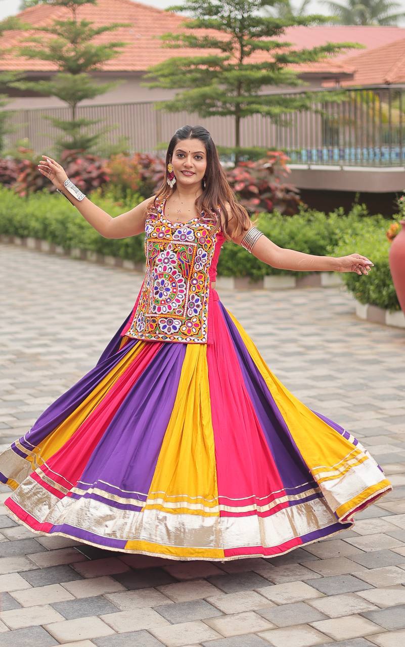 *Ram -115*🥢💃🏿👗💌Femora is Launching Navratri Special Gamathi Work Lehenga choli🥢👗💌💃🏿