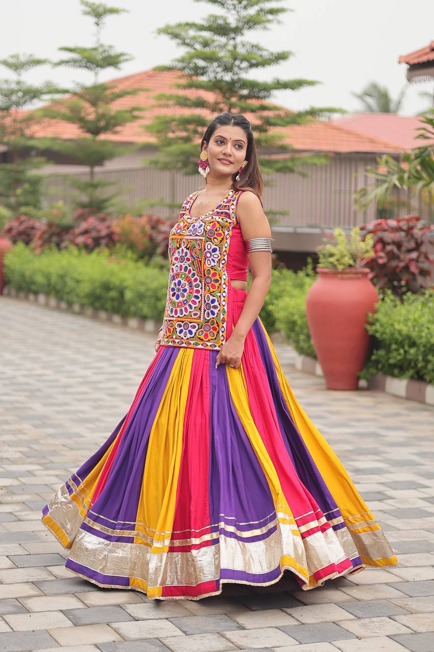 *Ram -115*🥢💃🏿👗💌Femora is Launching Navratri Special Gamathi Work Lehenga choli🥢👗💌💃🏿