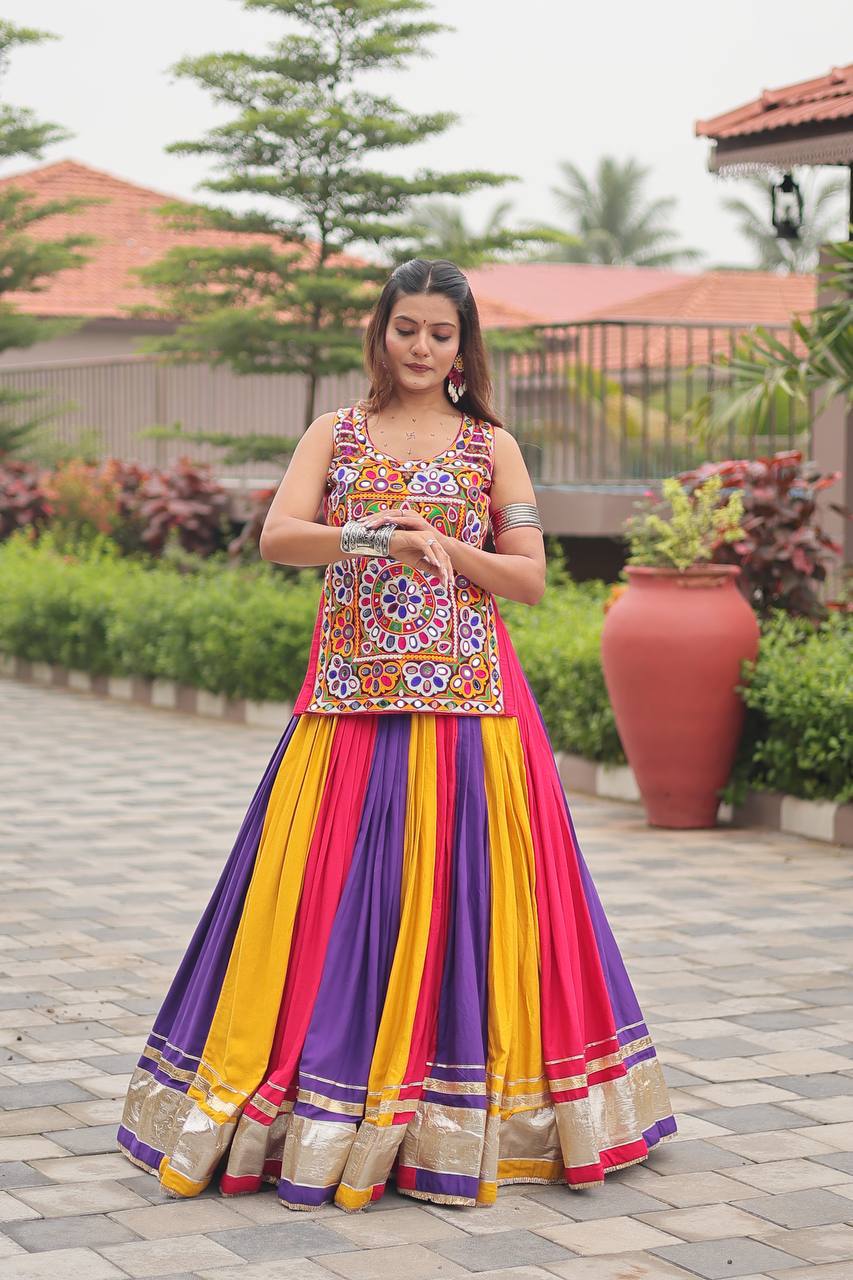 *Ram -115*🥢💃🏿👗💌Femora is Launching Navratri Special Gamathi Work Lehenga choli🥢👗💌💃🏿
