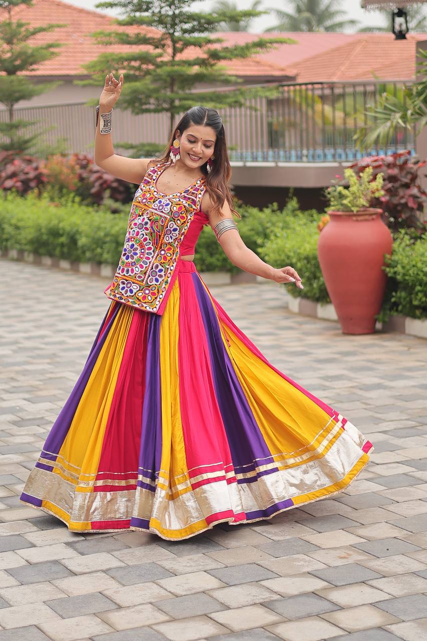 *Ram -115*🥢💃🏿👗💌Femora is Launching Navratri Special Gamathi Work Lehenga choli🥢👗💌💃🏿