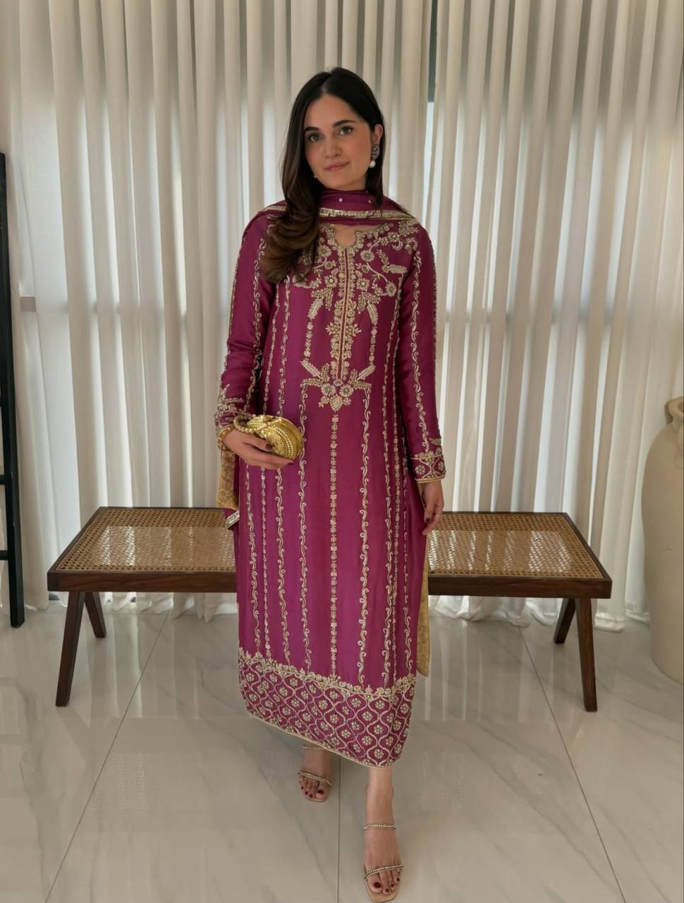 *CODE:-(MC-2037)**DESIRABLE FANCY LONG SUITS EMBROIDERY WORK TOP AND PENT WITH DUPATTA*