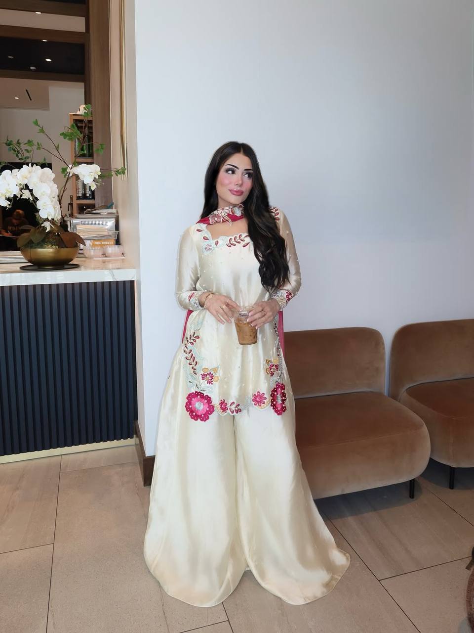 *(MF-525)*💥*Launching New Designer Party Wear Look Top , Sharara Plazzo and Dupatta*👌❤️