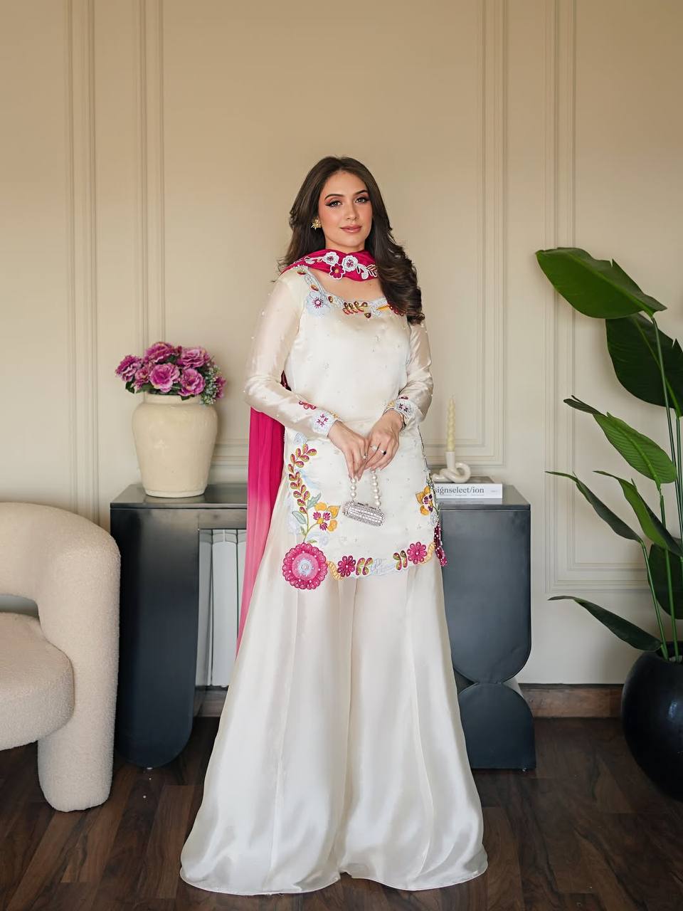 *(MF-525)*💥*Launching New Designer Party Wear Look Top , Sharara Plazzo and Dupatta*👌❤️
