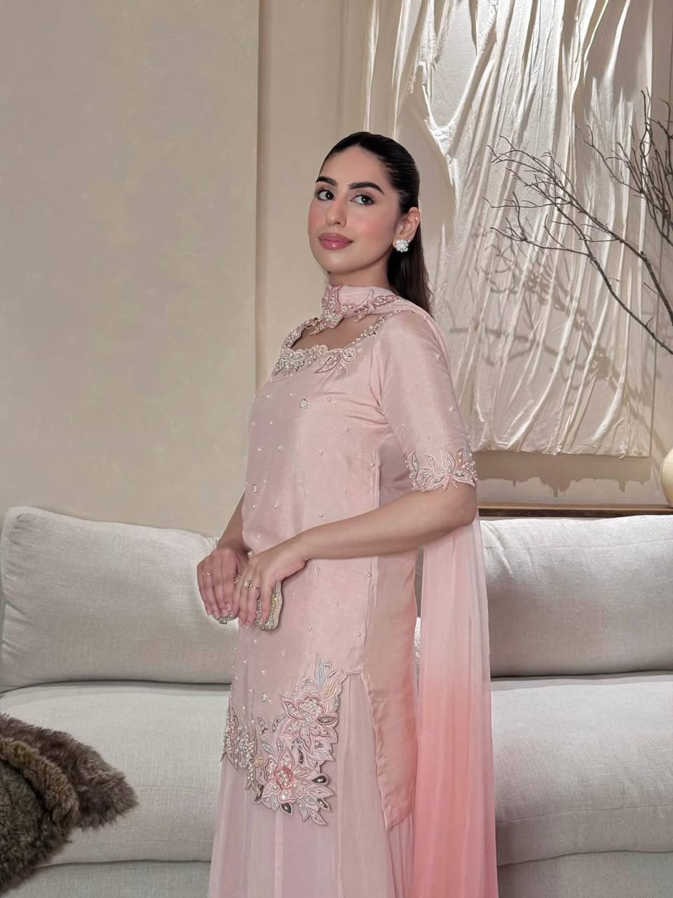 *(MC-2047)*💥*Launching New Designer Party Wear Look Top , Sharara Plazzo and Dupatta*👌