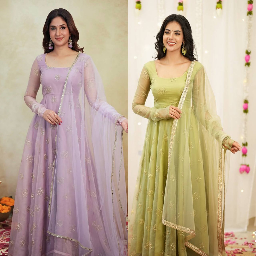 *(MC-2027)* - *New Anarkali Suit*  💕*Presenting New  Đěsigner Anarkali Suit In New Fancy Style*👌💕