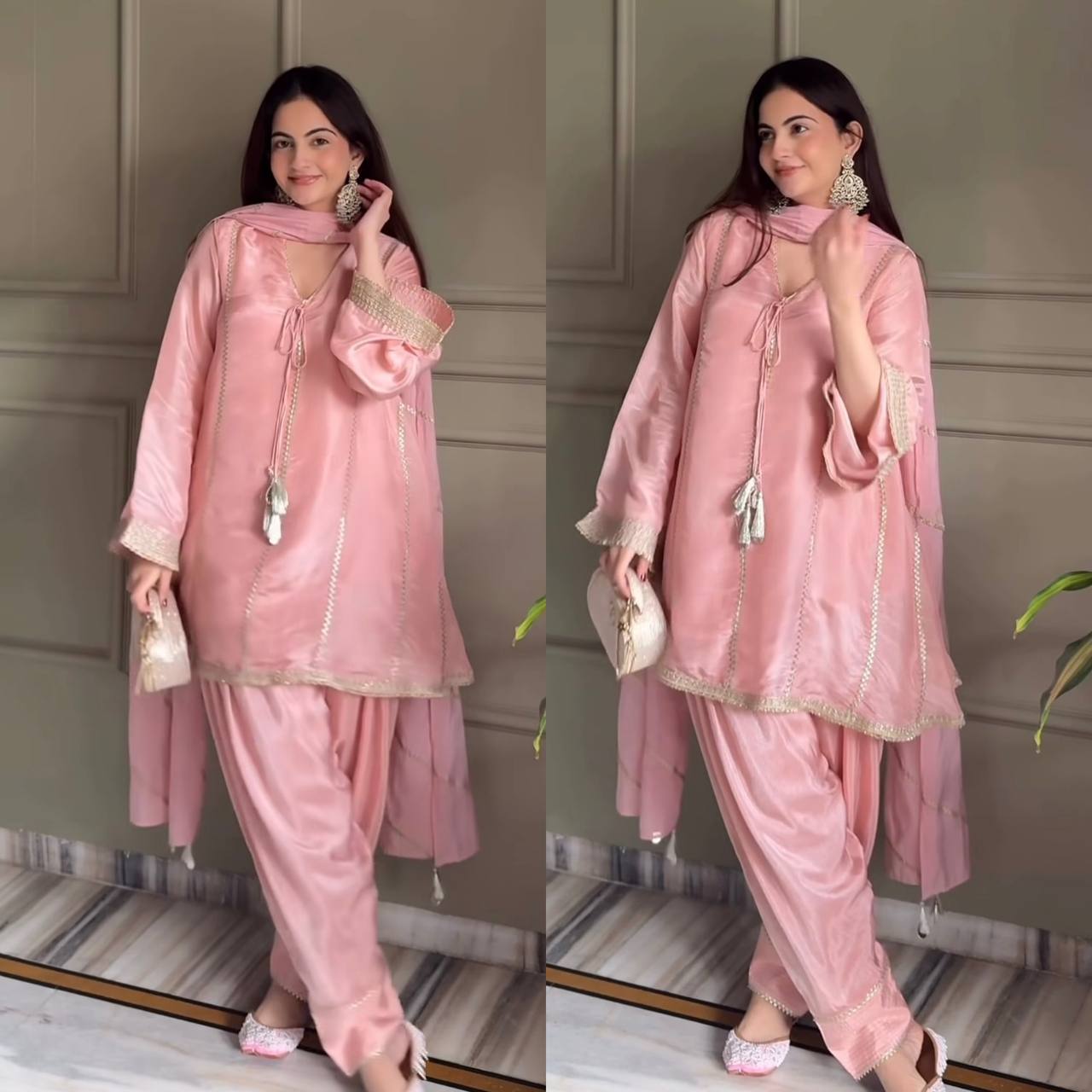 *(MC-2045)*👗*Launching New Đěsigner Party Wear Look top with farshi salwar* 👗