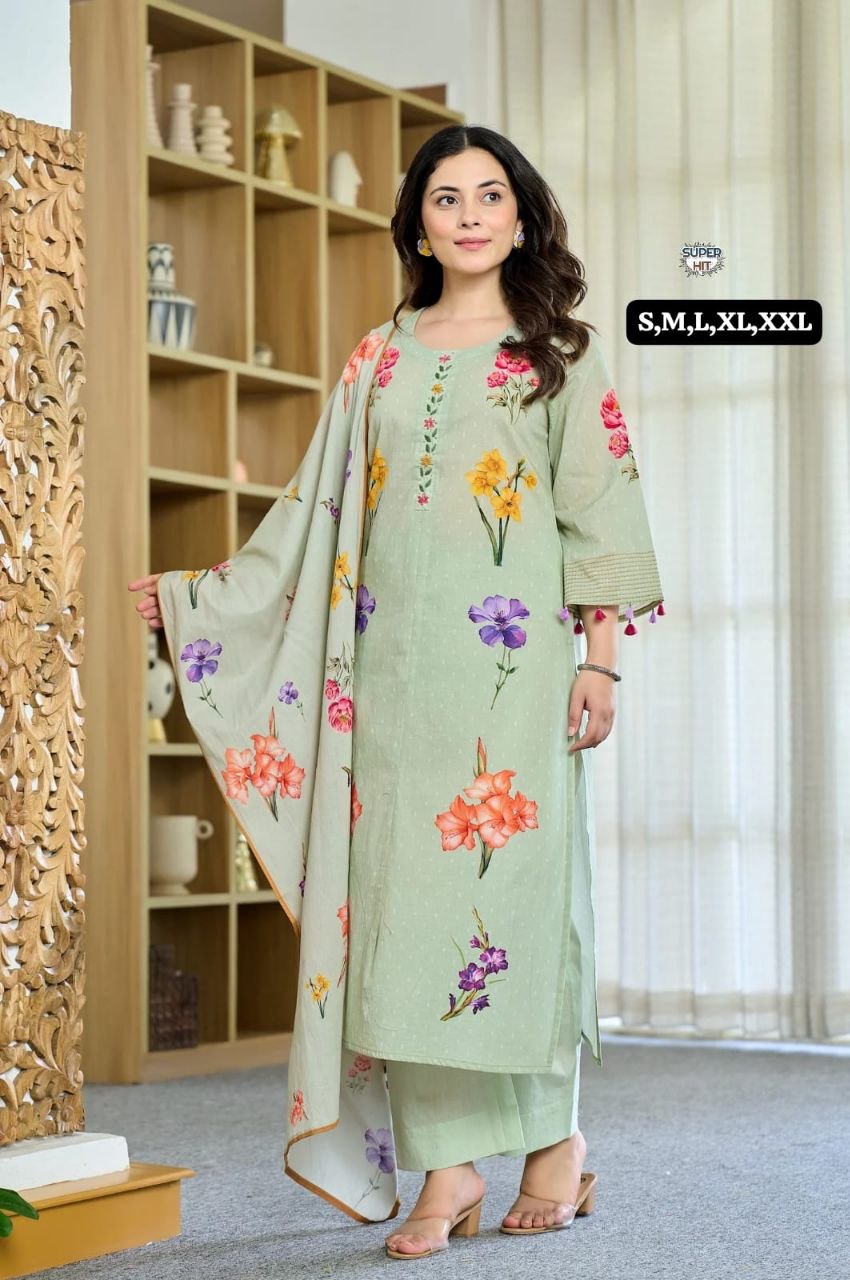 *🍁 *DESIGN CODE* :- GB2113*🍁New Arrival Fastive Anarkali kurti set cotton collection🍁*
