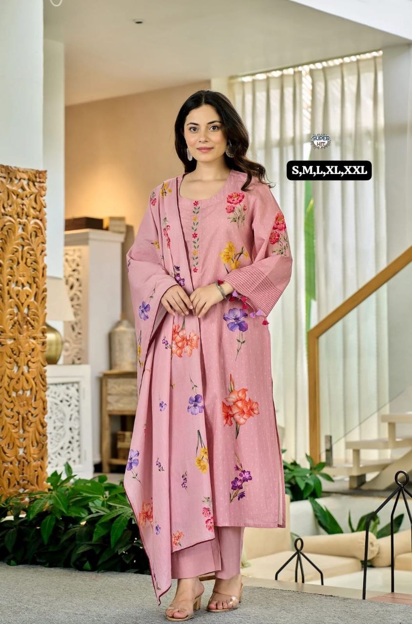 *🍁 *DESIGN CODE* :- GB2113*🍁New Arrival Fastive Anarkali kurti set cotton collection🍁*