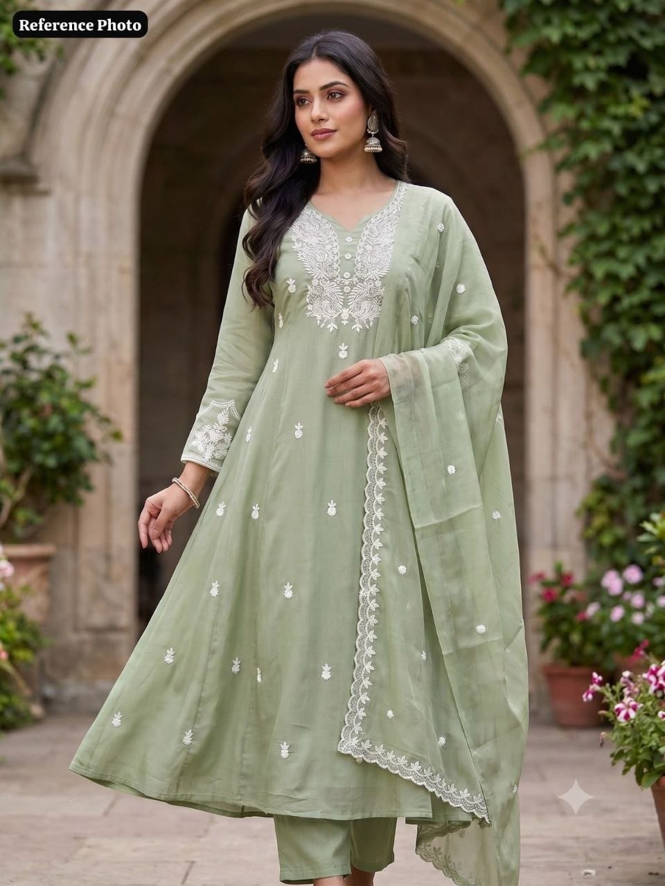 *Design No : KR-418*FEMORA* Launching New Designers A-Line Kurti Pent Dupatta Set