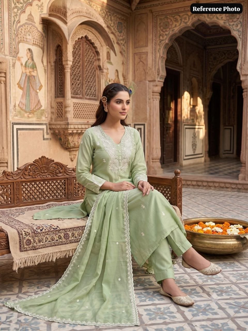 *Design No : KR-418*FEMORA* Launching New Designers A-Line Kurti Pent Dupatta Set