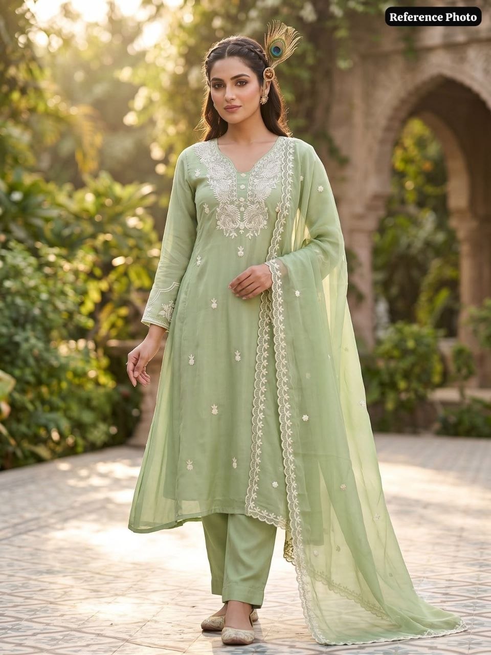 *Design No : KR-418*FEMORA* Launching New Designers A-Line Kurti Pent Dupatta Set