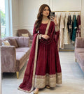 *WW-PS : 802*Trending Fendy Silk*Gwon&Pent&dupatta* *Reddy To Wear Look & Design*