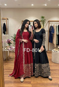 *WW-PS -: 801*🪭*FEMORA Is Launching New Design Trending Cinon Silk*Gwon&Pent&dupatta*Reddy To Wear Look & Designe