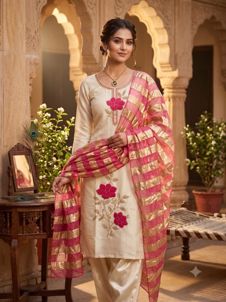 *Design No : KR-429*FEMORA Is Launching New Designers Kurti Pent Dupatta Set