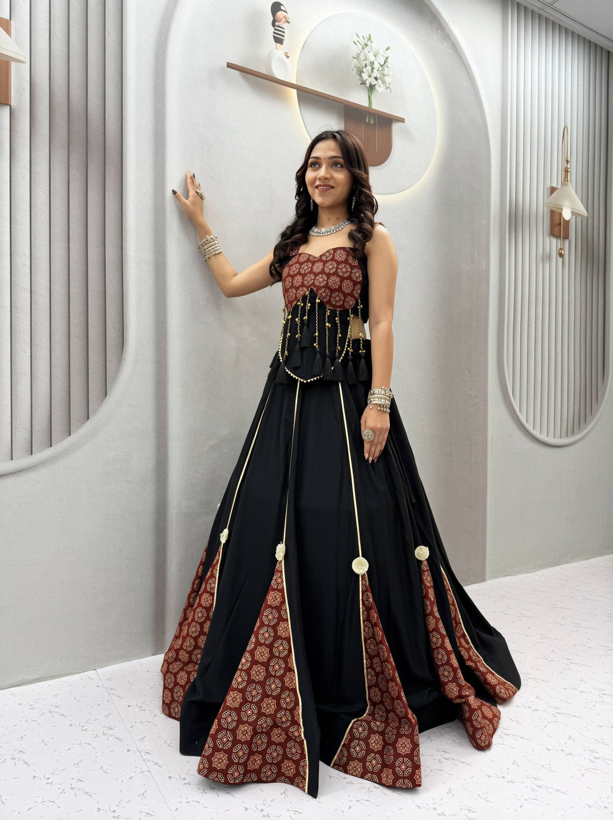 Ajrak Lehenga Choli  | RAM 192