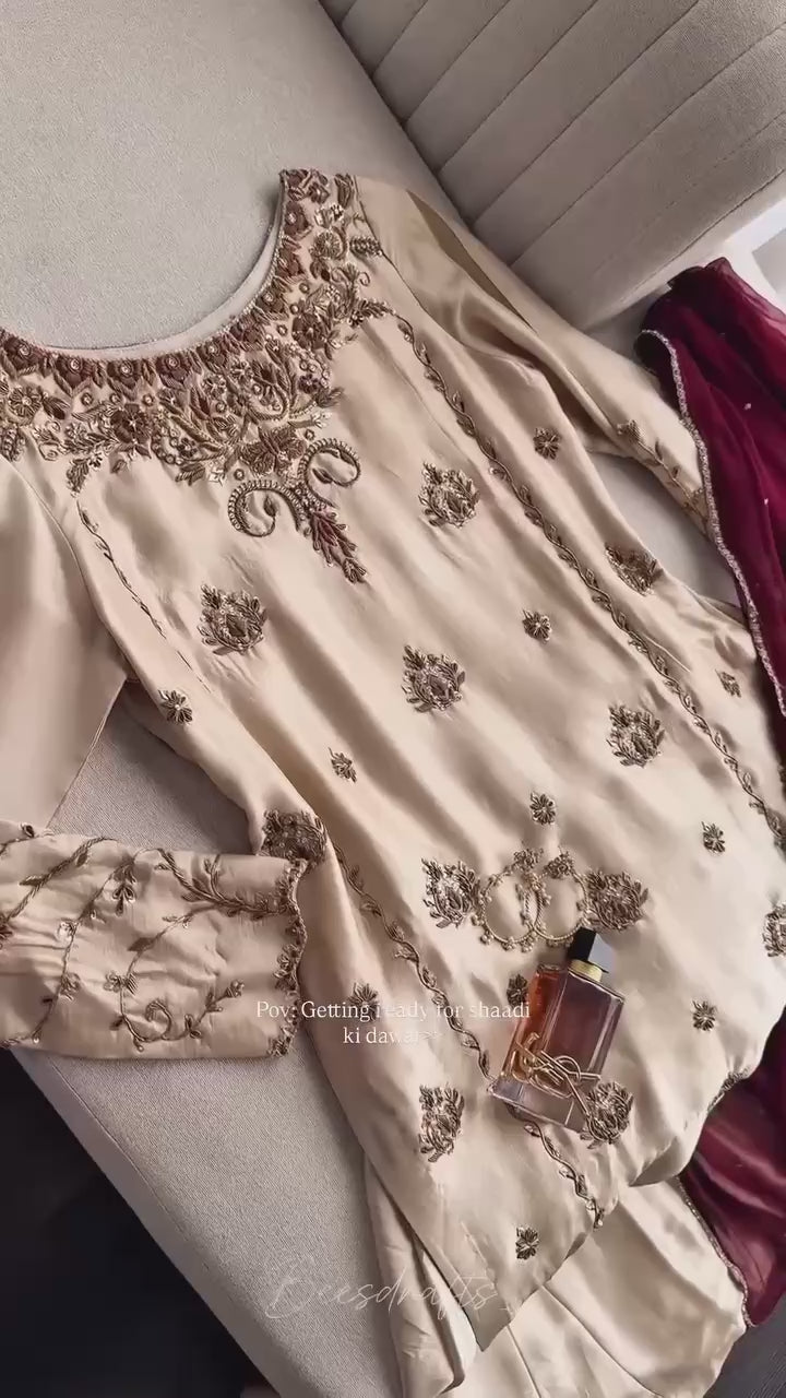 *WW*PS-1272*FEMORA Is Launching New Design Trending Natural Crep Top&Sarara&Dupatta*Reddy To Wear Look & Design*