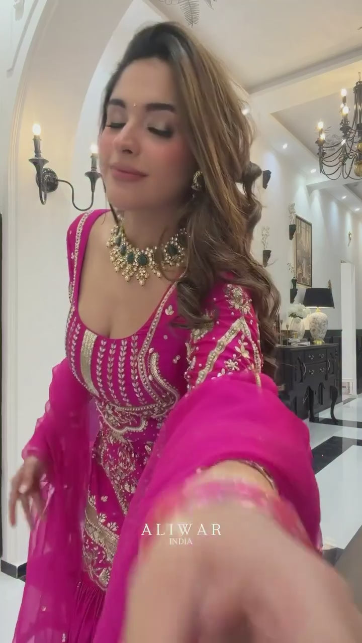 *(MF-523)*💥*Launching New Designer Party Wear Look Top , Sharara Plazzo and Dupatta*👌❤️