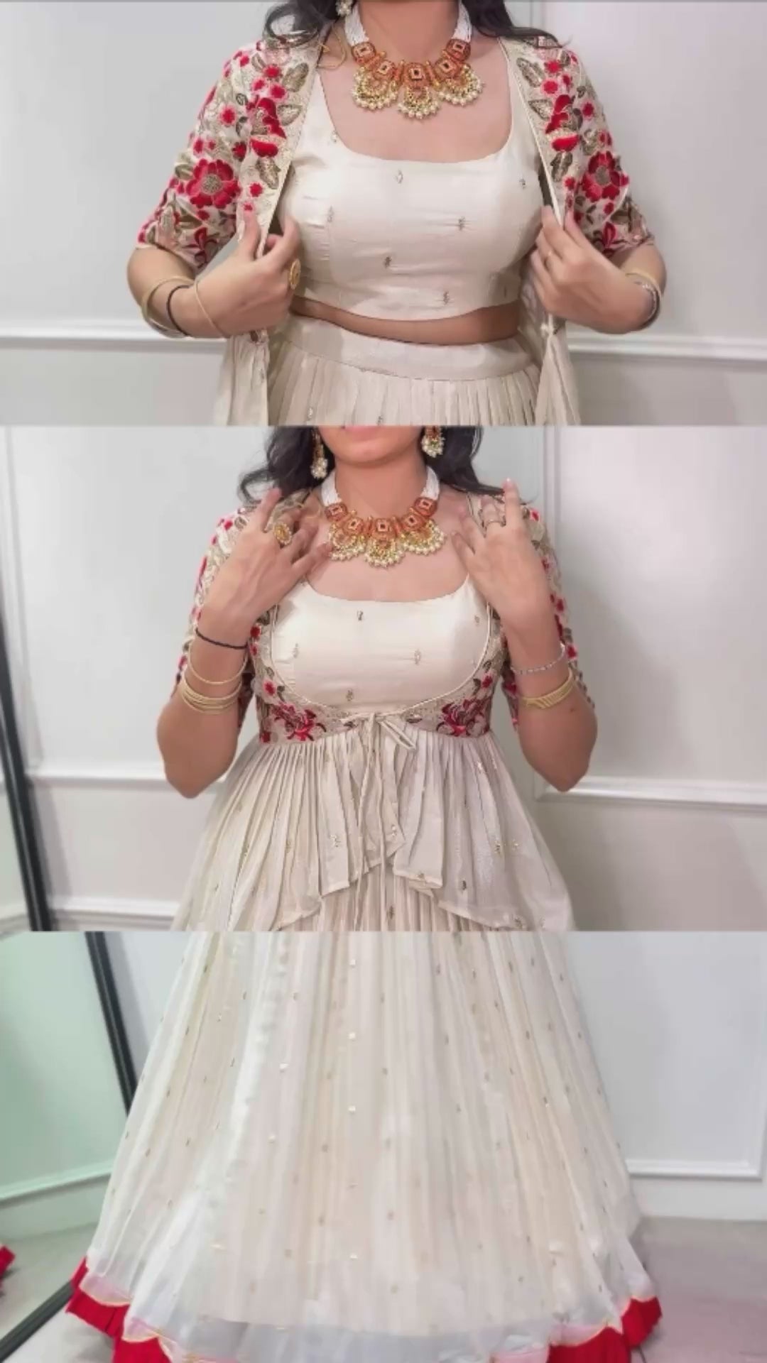 *NNK1121*🌷Co-ord Set Lehenga🌷  A perfect blend of elegance and modern charm, this peplum choli adds a graceful flow to your festive style 🤍