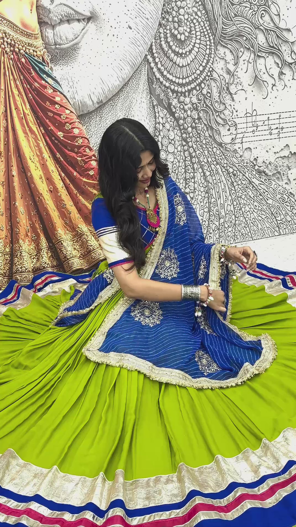 *Ram - 182*🥢💃🏿👗💌Femora is Launching Navratri Special Lehenga choli with vintage duptto 🥢👗💌💃🏿