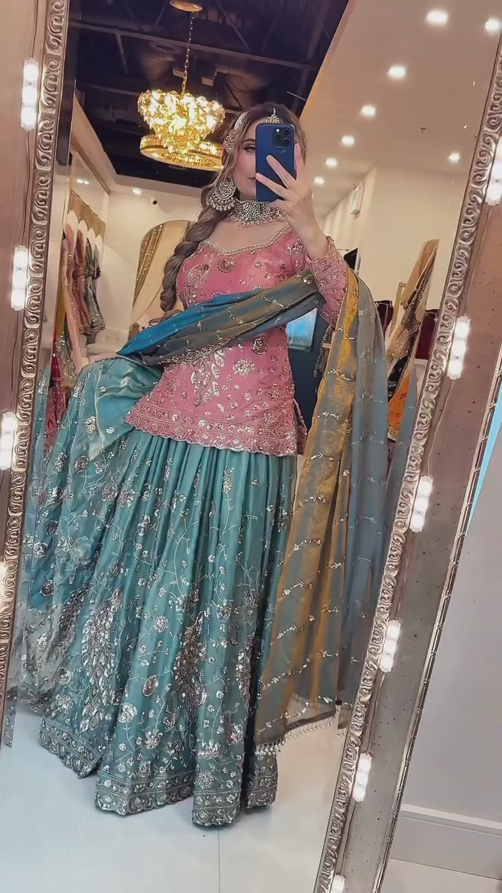 *(MF-530)* 💥*Launching New Designer Party Wear Look Top , Sharara Plazzo and Dupatta*👌❤️